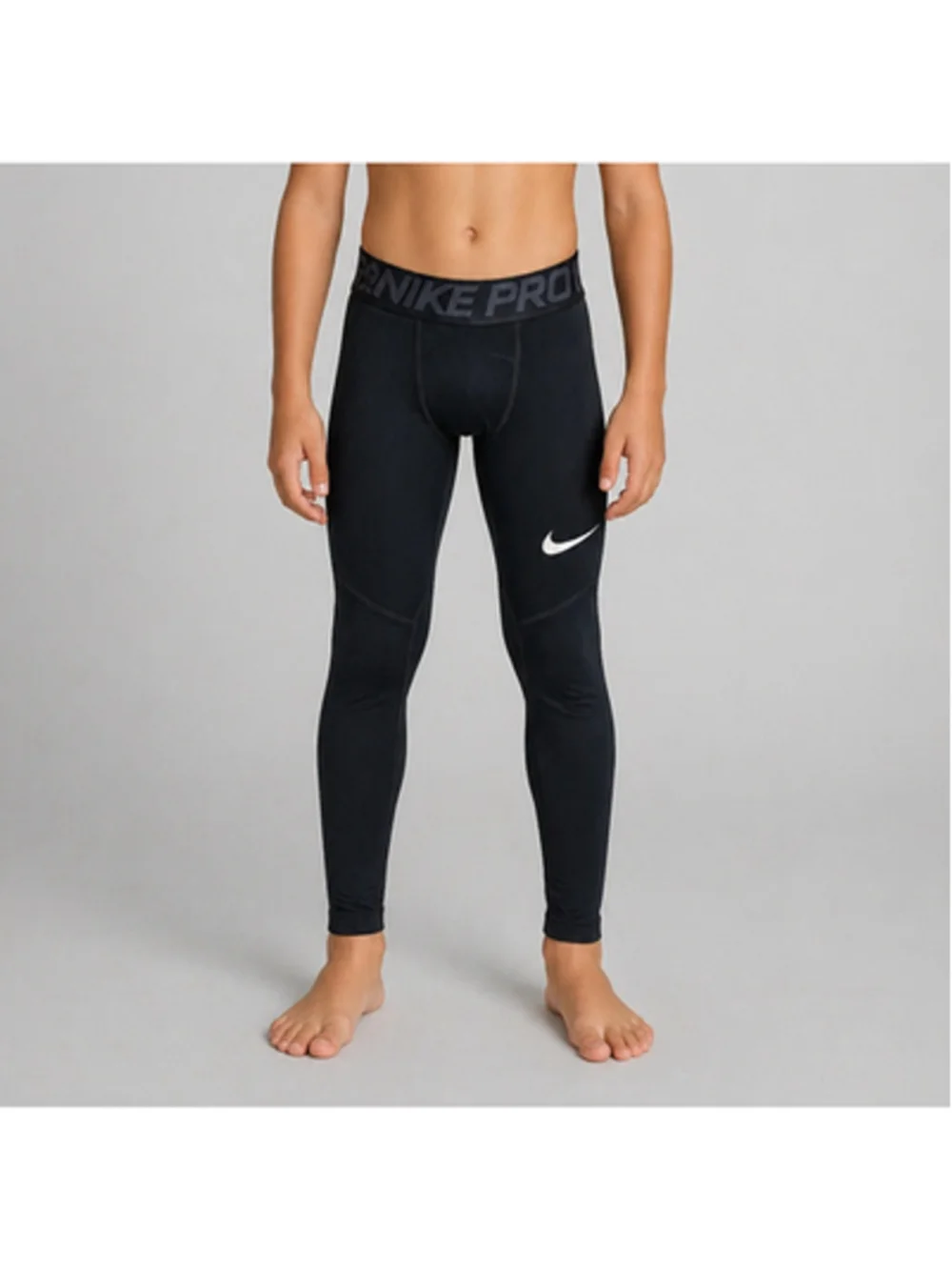 Nike pro L boys full length athletic tights under layering gear sports active